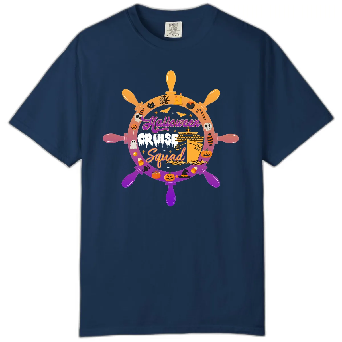 Halloween Cruise Squad Comfort Color in Navy