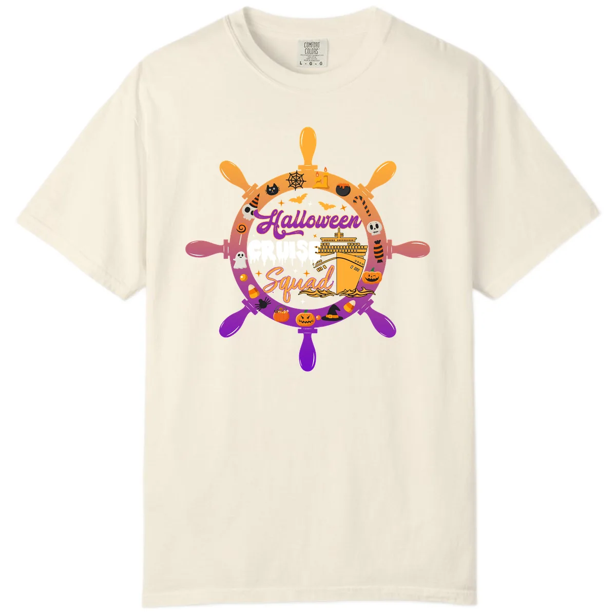 Halloween Cruise Squad Comfort Color in Ivory
