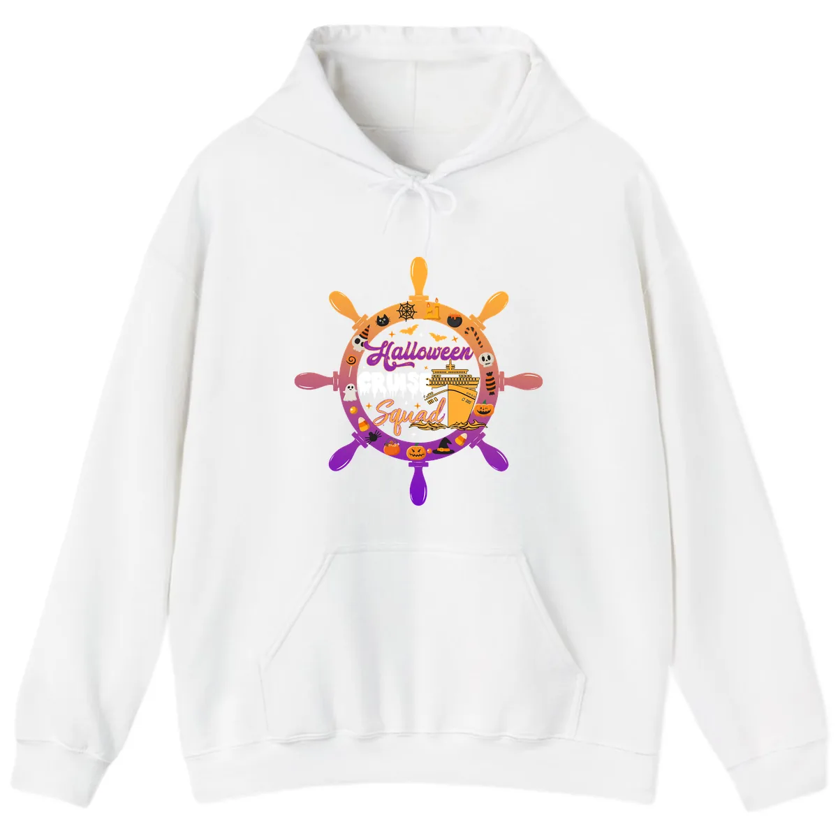 Halloween Cruise Squad Hoodie in White
