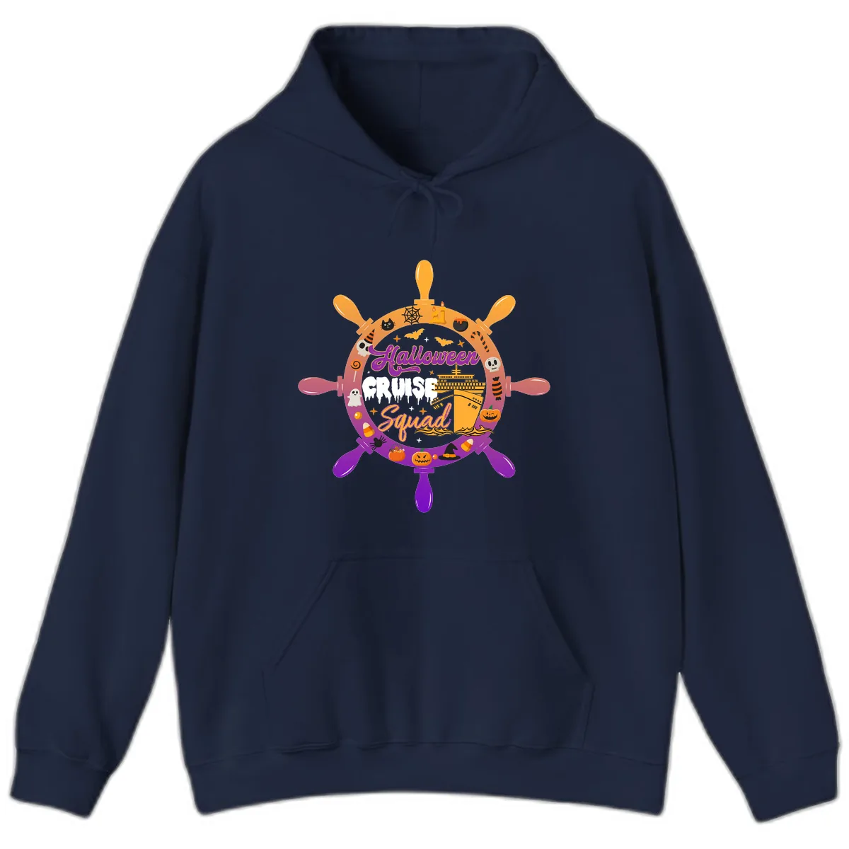Halloween Cruise Squad Hoodie in Navy