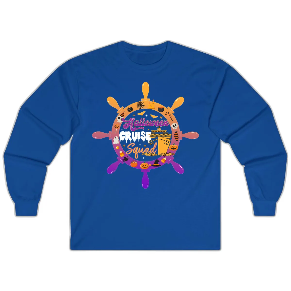 Halloween Cruise Squad Long Sleeve in Royal