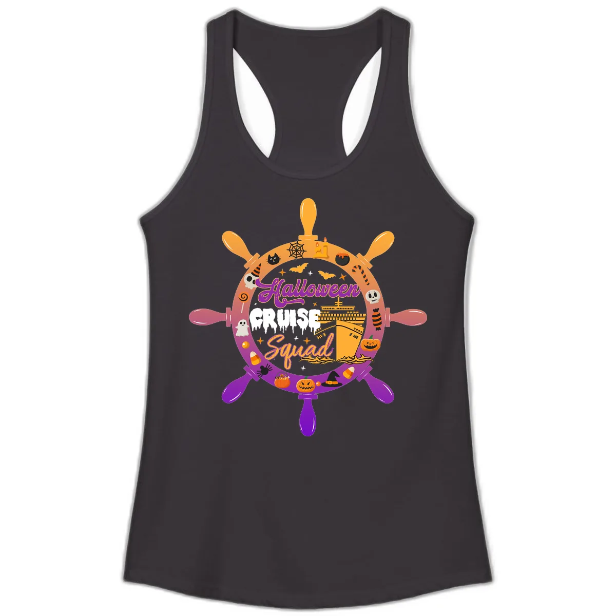 Halloween Cruise Squad Ladies Tank in Black