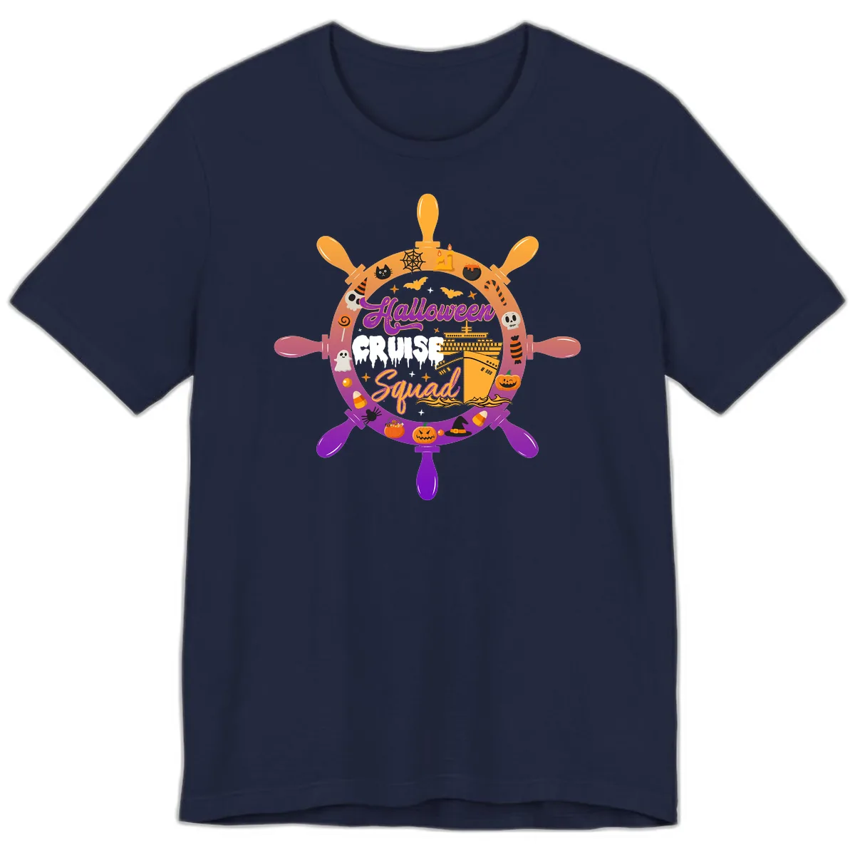 Halloween Cruise Squad Premium T-Shirt in Navy