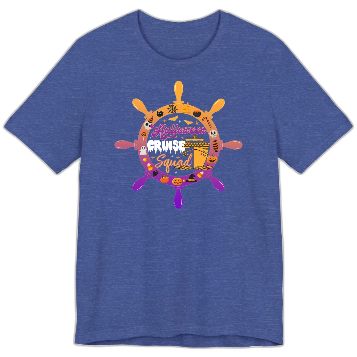 Halloween Cruise Squad Premium T-Shirt in Heather True Royal