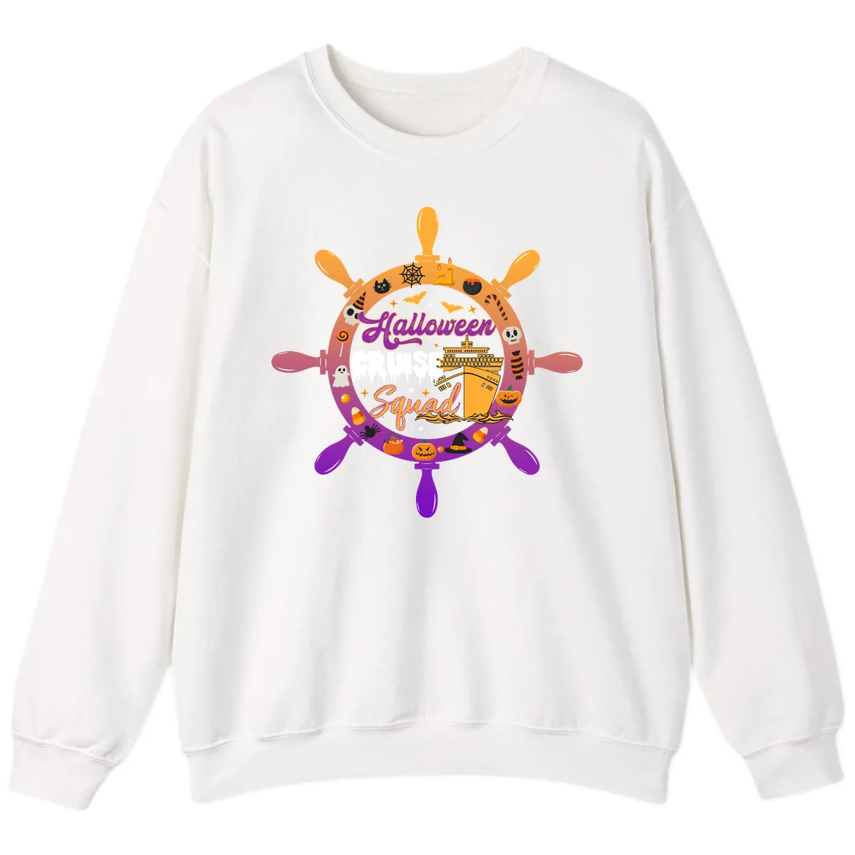 Halloween Cruise Squad Sweatshirt in White