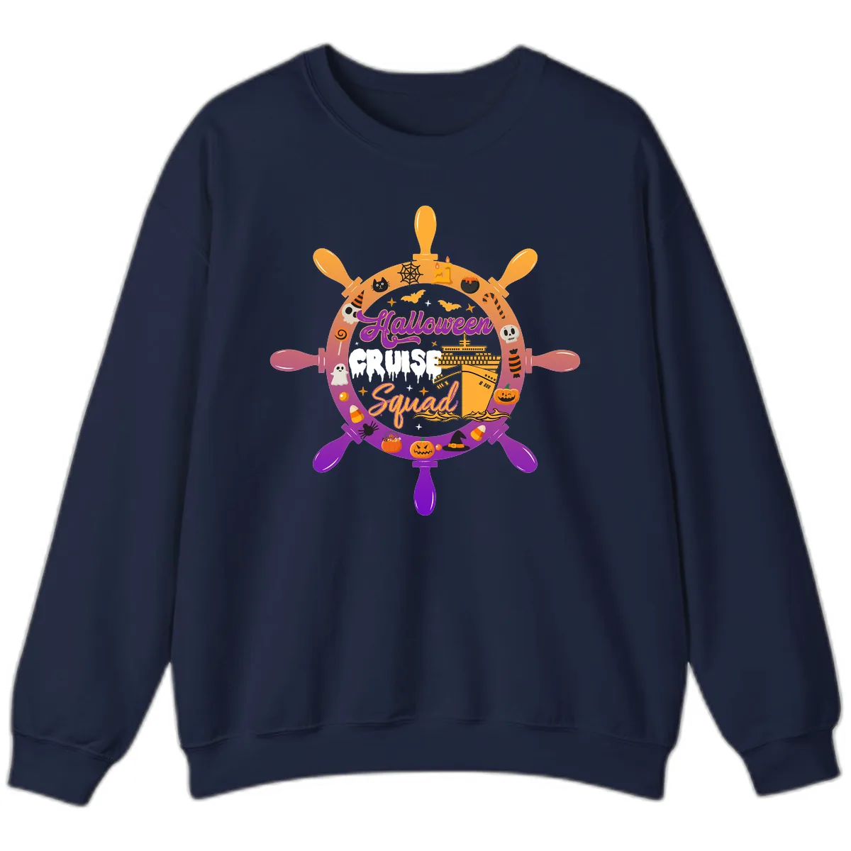 Halloween Cruise Squad Sweatshirt in Navy