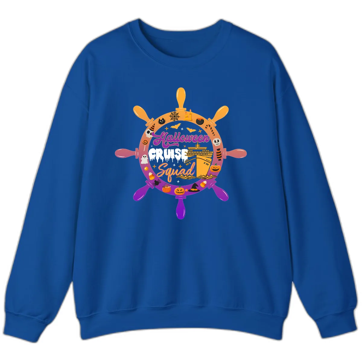 Halloween Cruise Squad Sweatshirt in Royal