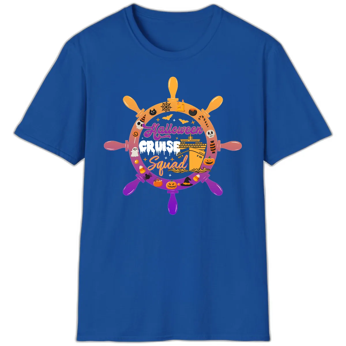 Halloween Cruise Squad T-Shirt in Royal