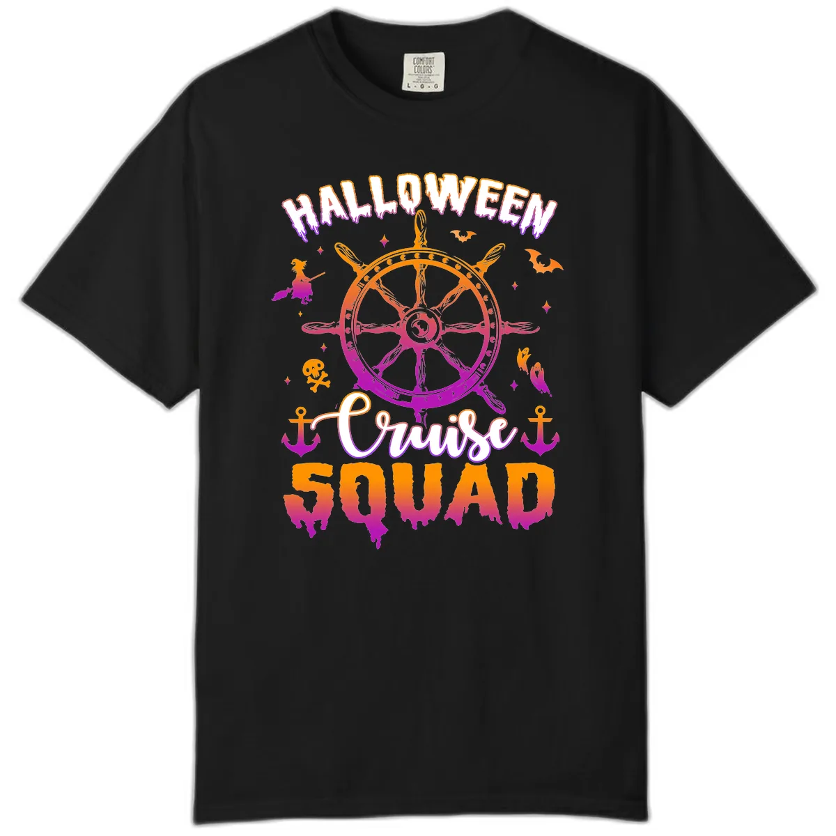 Halloween Cruise Squad Comfort Color in Black