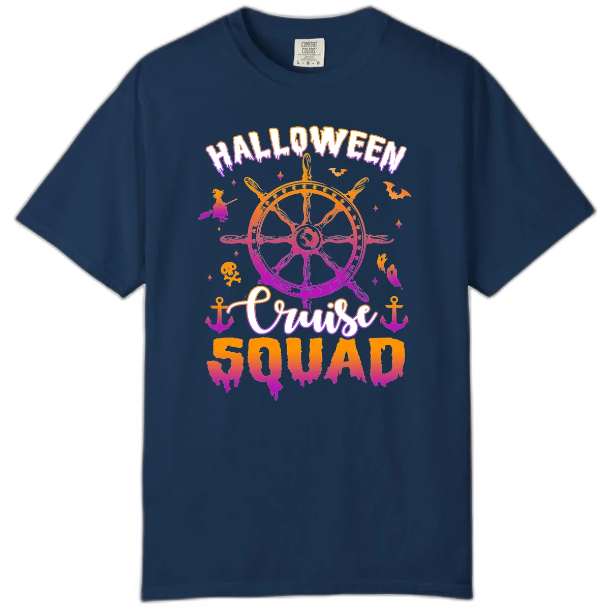 Halloween Cruise Squad Comfort Color in Navy
