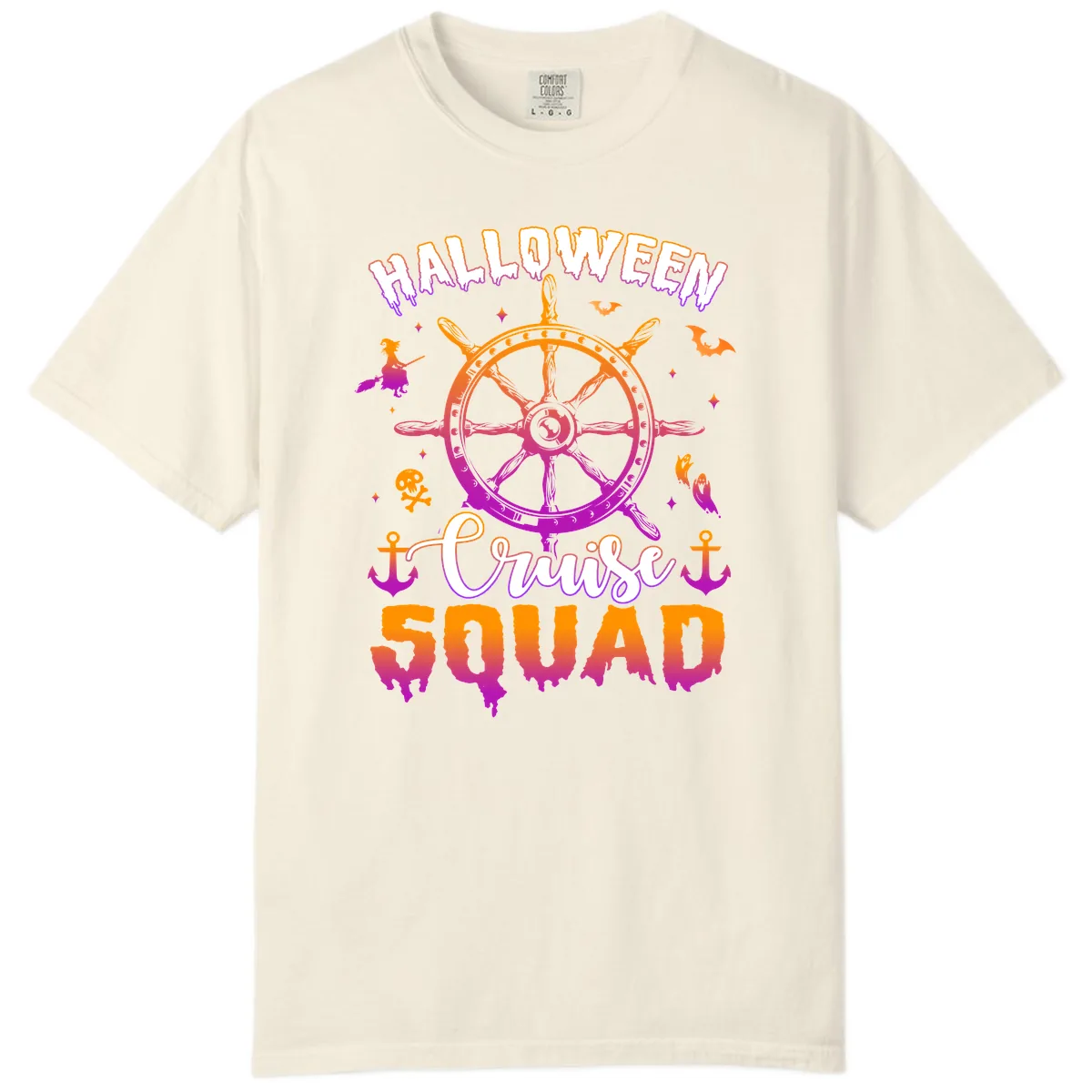 Halloween Cruise Squad Comfort Color in Ivory
