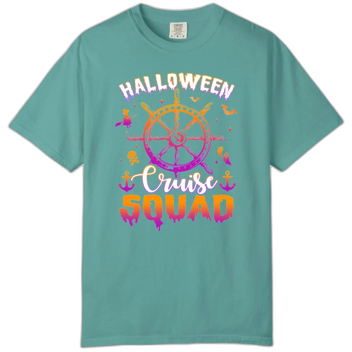Halloween Cruise Squad Comfort Color in Seafoam