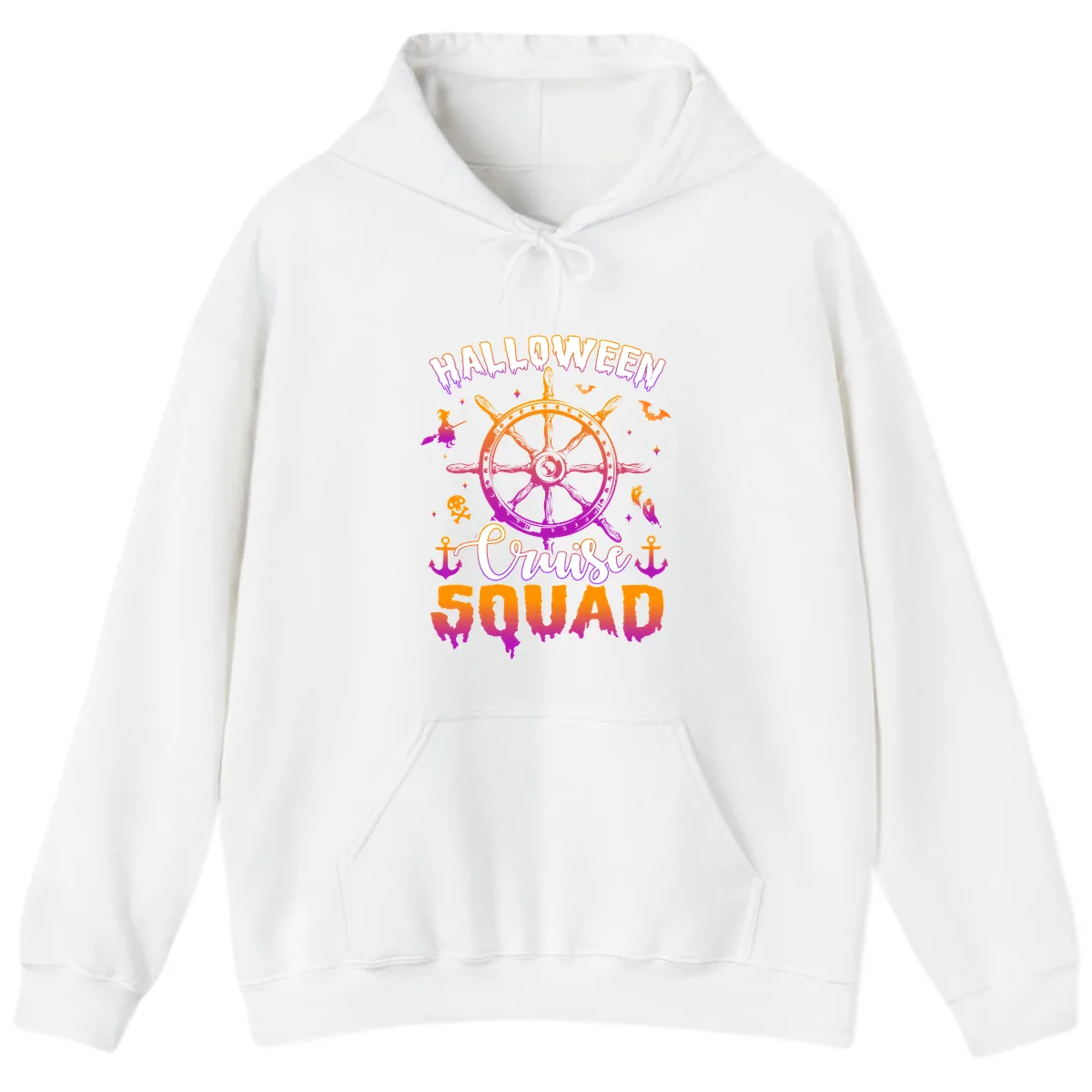 Halloween Cruise Squad Hoodie in White