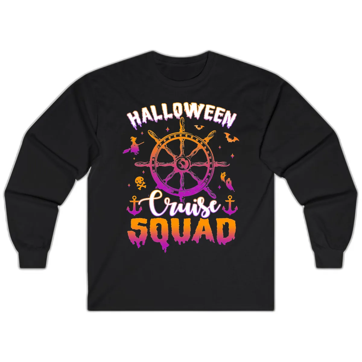 Halloween Cruise Squad Long Sleeve in Black