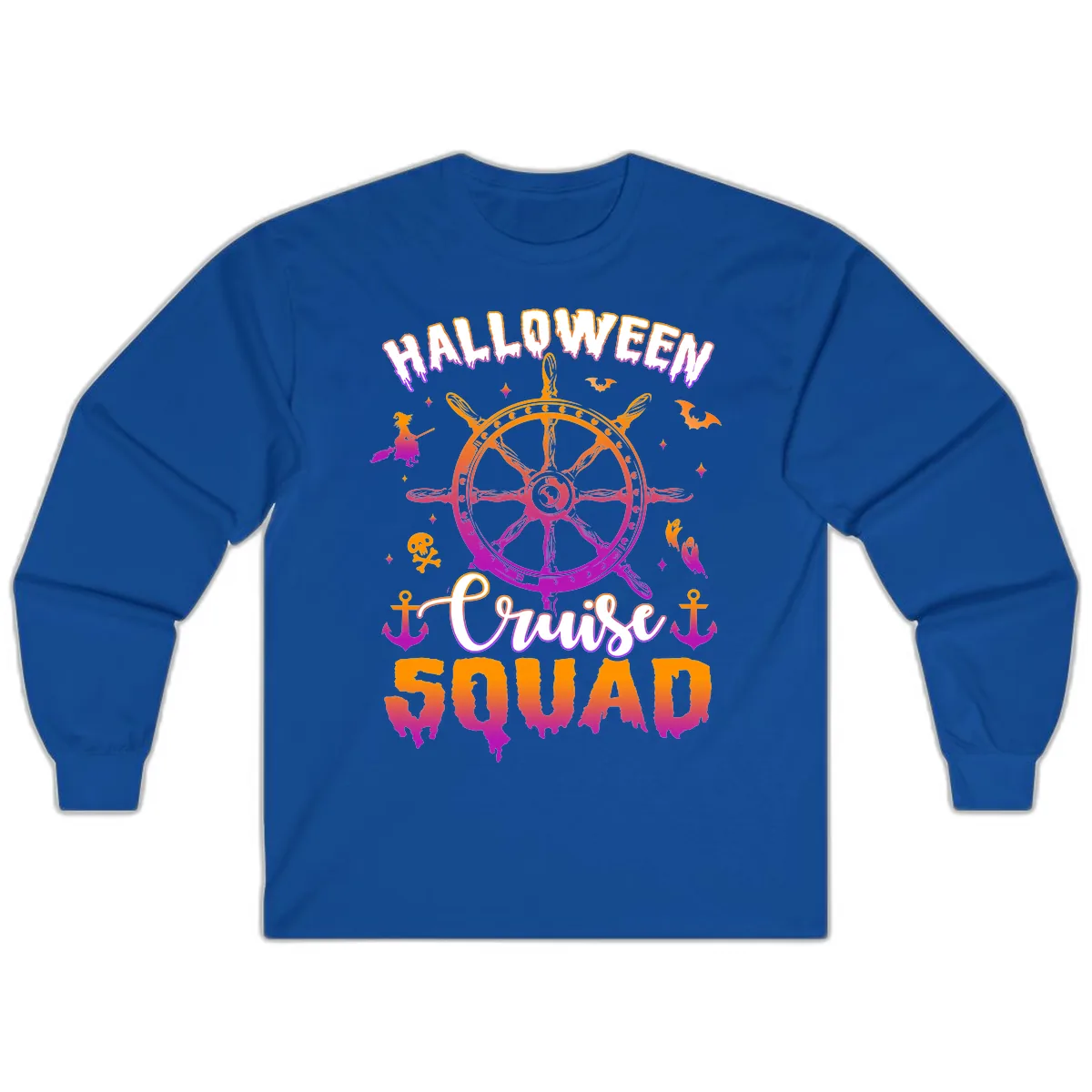 Halloween Cruise Squad Long Sleeve in Royal