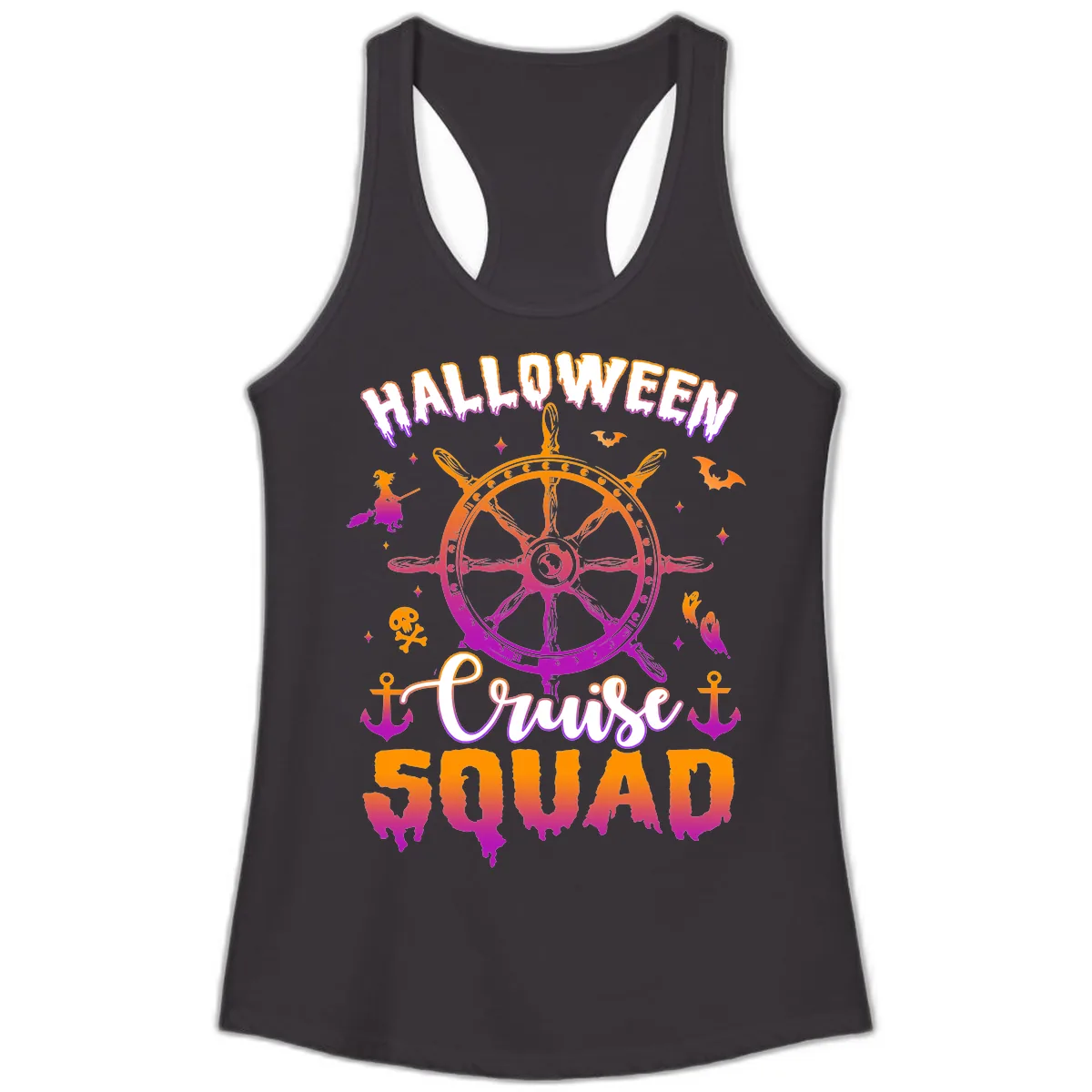 Halloween Cruise Squad Ladies Tank in Black