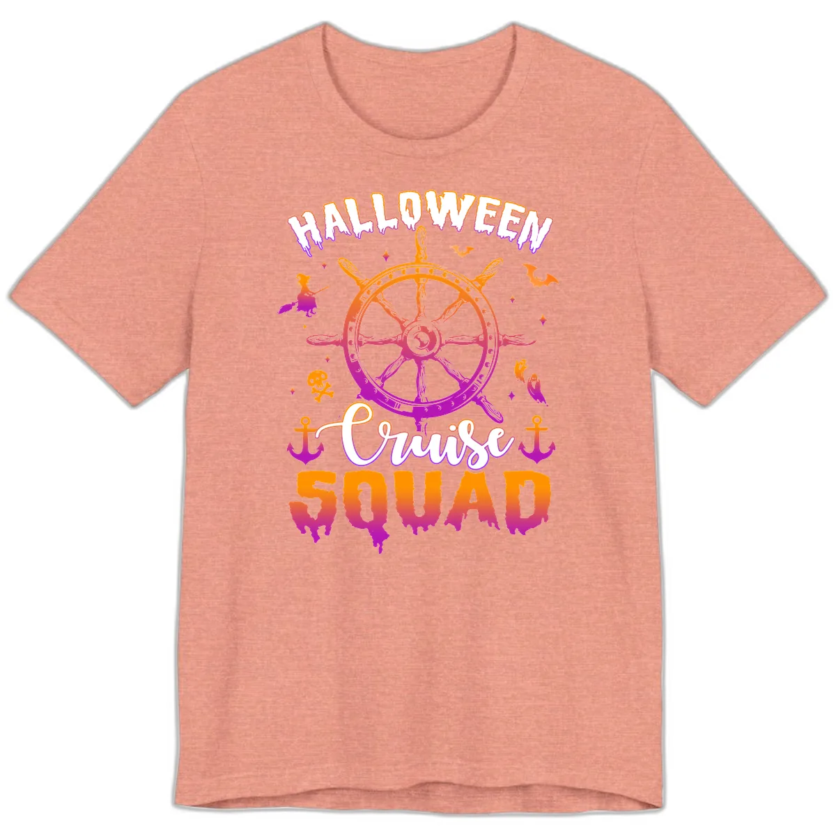 Halloween Cruise Squad Premium T-Shirt in Heather Sunset