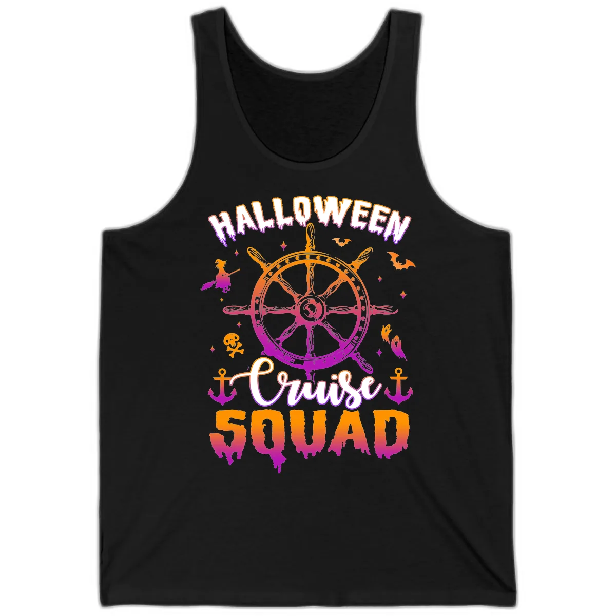 Halloween Cruise Squad Tank in Black