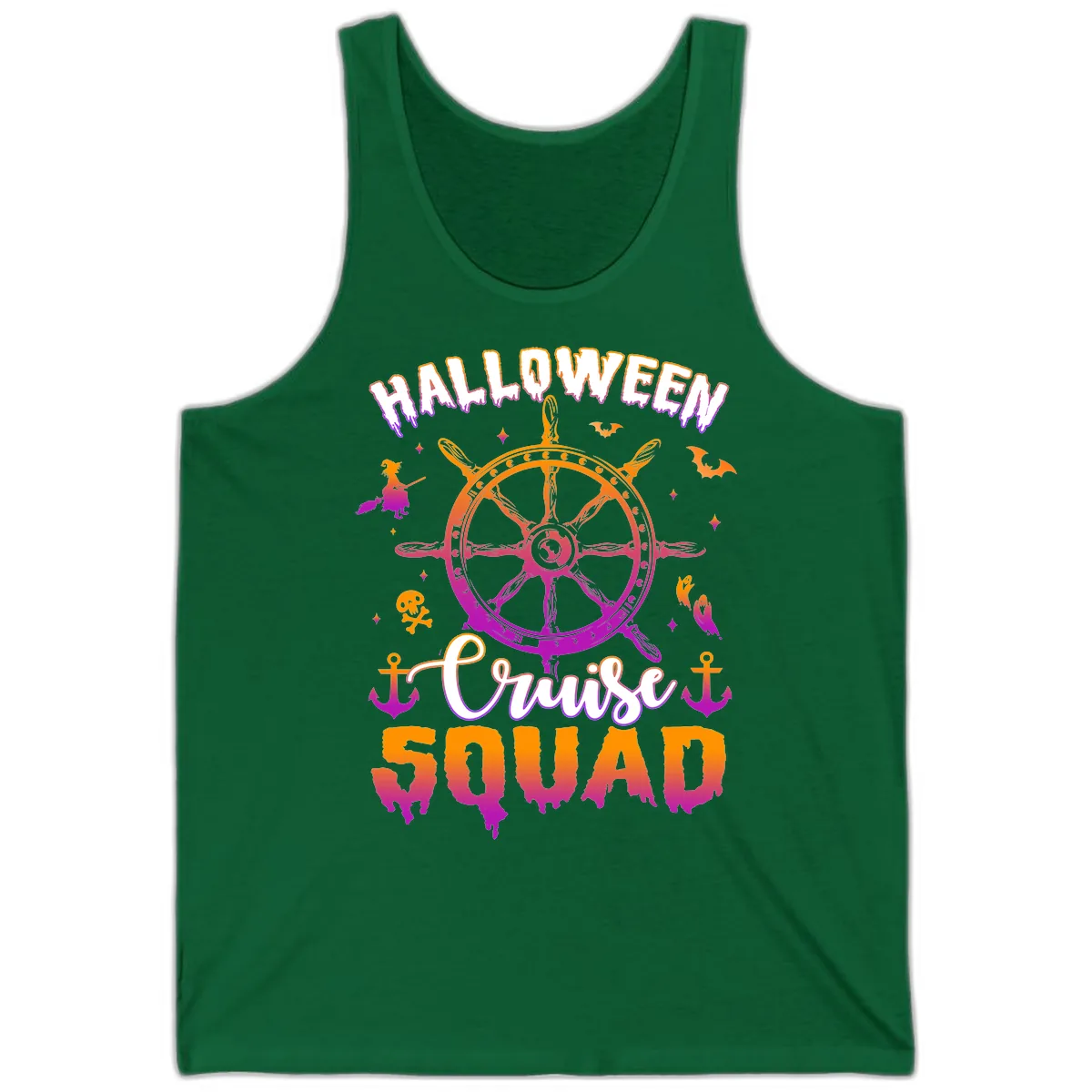 Halloween Cruise Squad Tank in Kelly