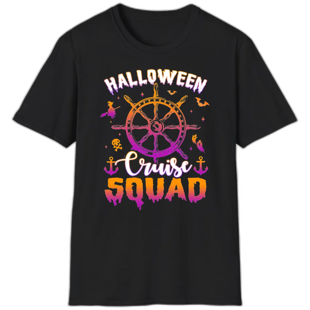 Halloween Cruise Squad T-Shirt in Black