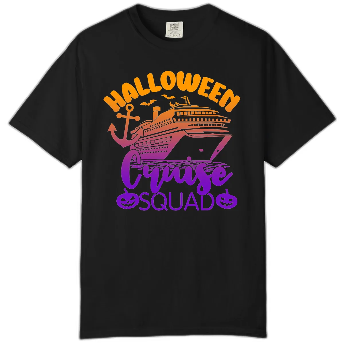 Halloween Cruise Squad Comfort Color in Black