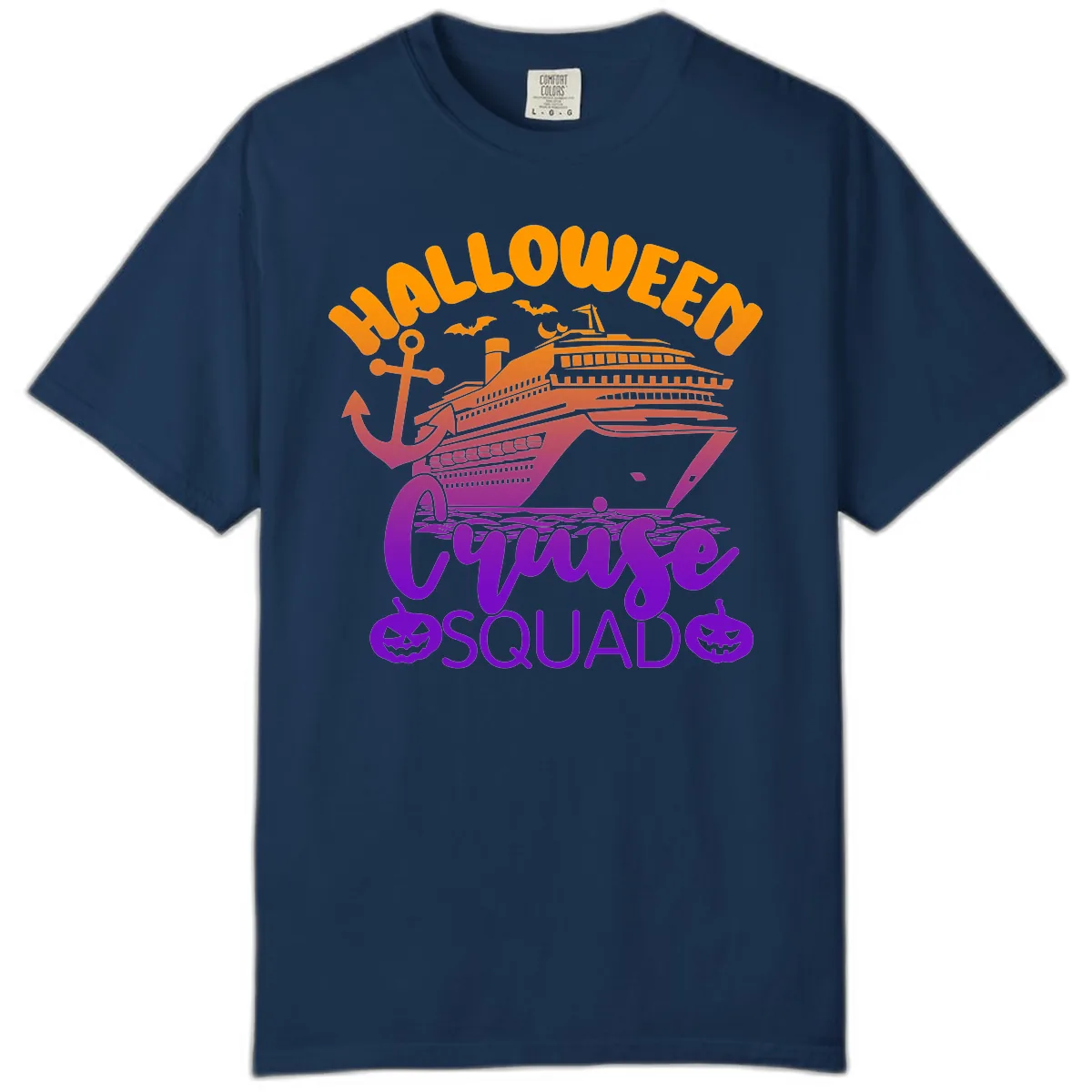 Halloween Cruise Squad Comfort Color in Navy