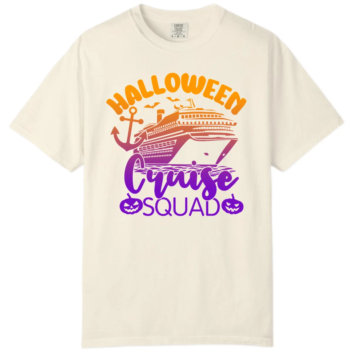 Halloween Cruise Squad Comfort Color in Ivory