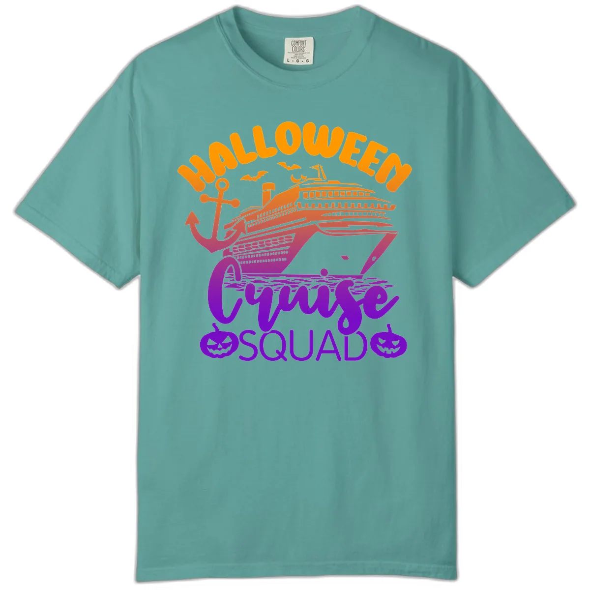 Halloween Cruise Squad Comfort Color in Seafoam