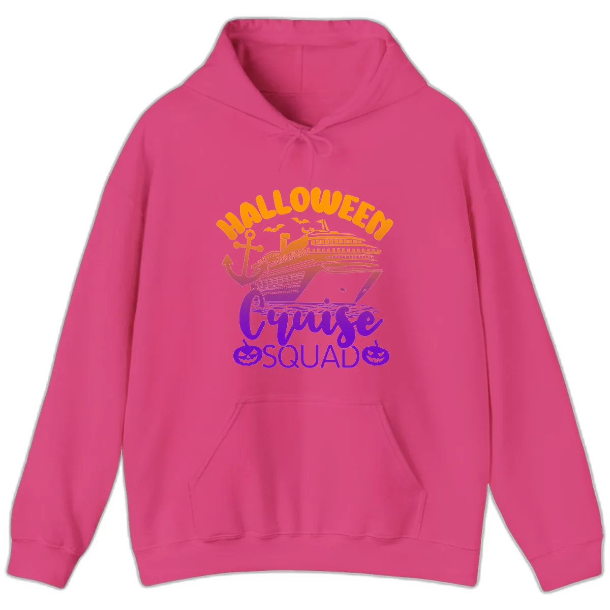 Halloween Cruise Squad Hoodie in Heliconia