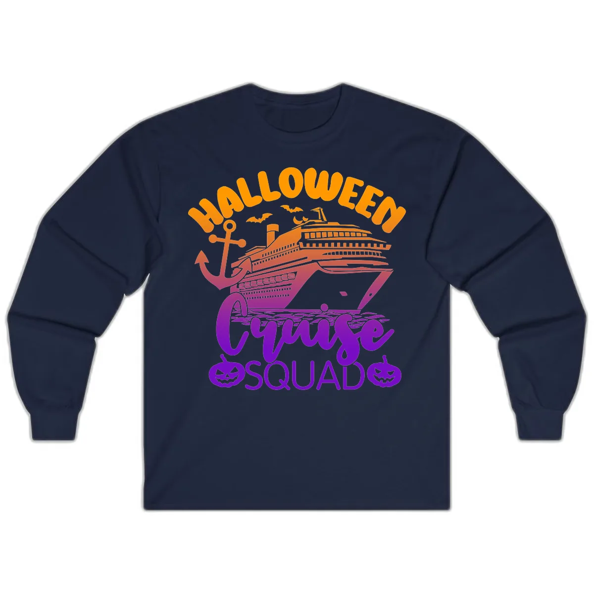 Halloween Cruise Squad Long Sleeve in Navy