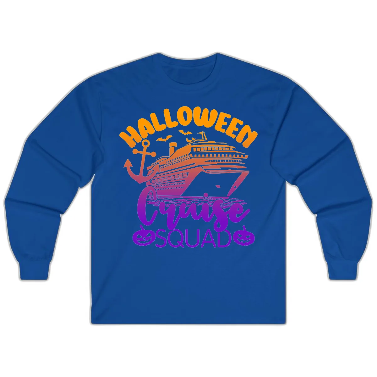 Halloween Cruise Squad Long Sleeve in Royal