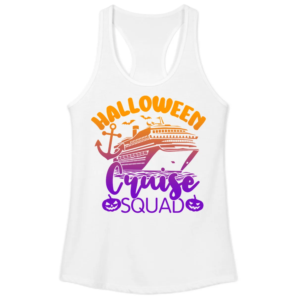 Halloween Cruise Squad Ladies Tank in White