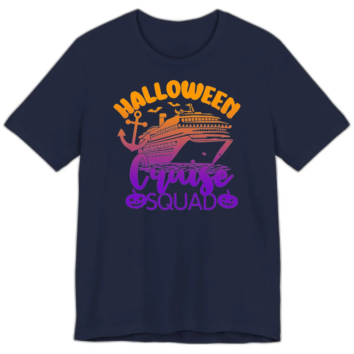 Halloween Cruise Squad Premium T-Shirt in Navy