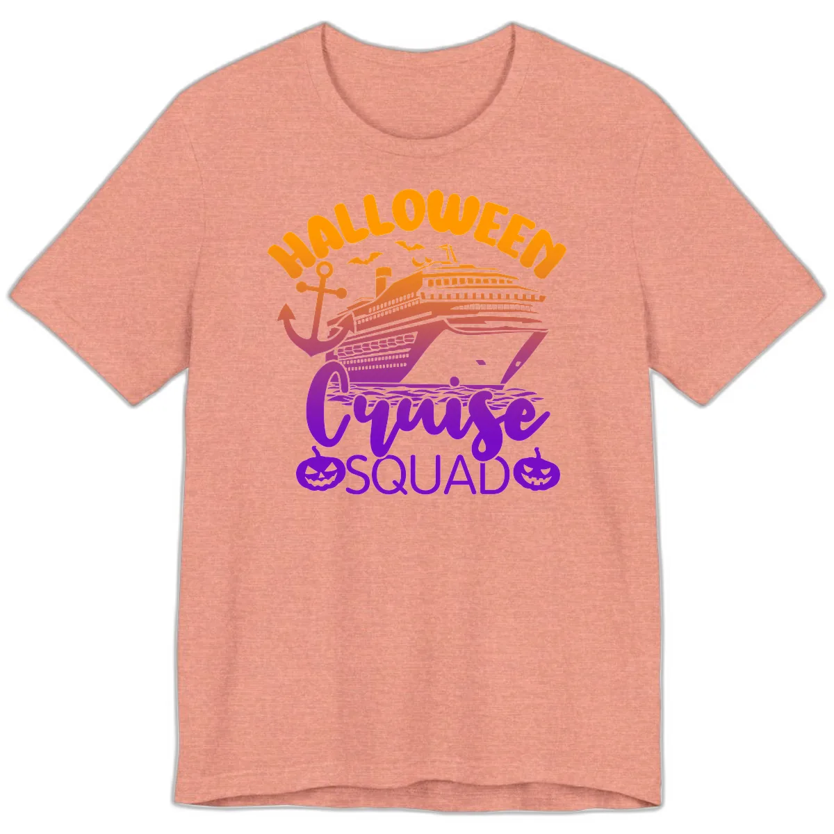 Halloween Cruise Squad Premium T-Shirt in Heather Sunset