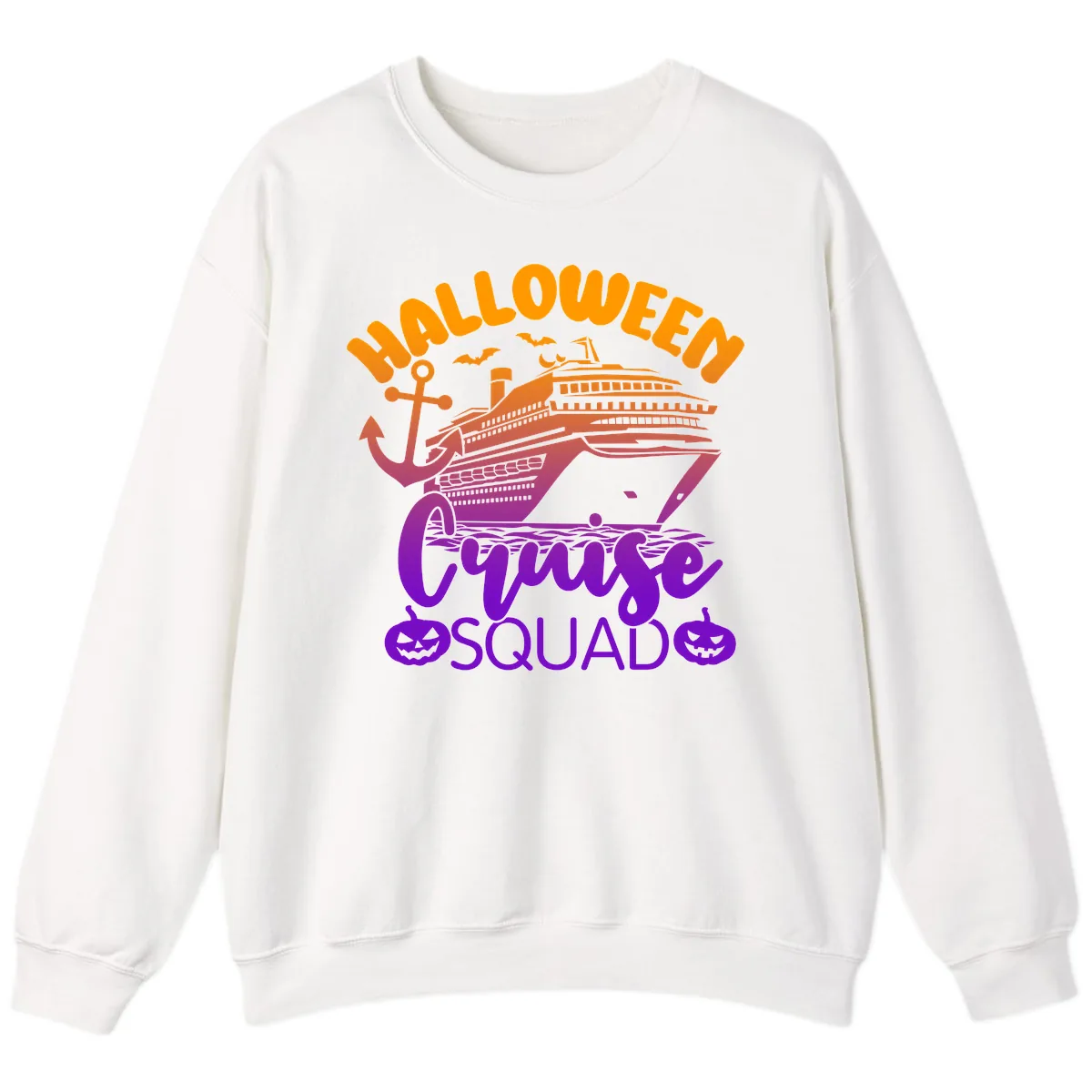 Halloween Cruise Squad Sweatshirt in White