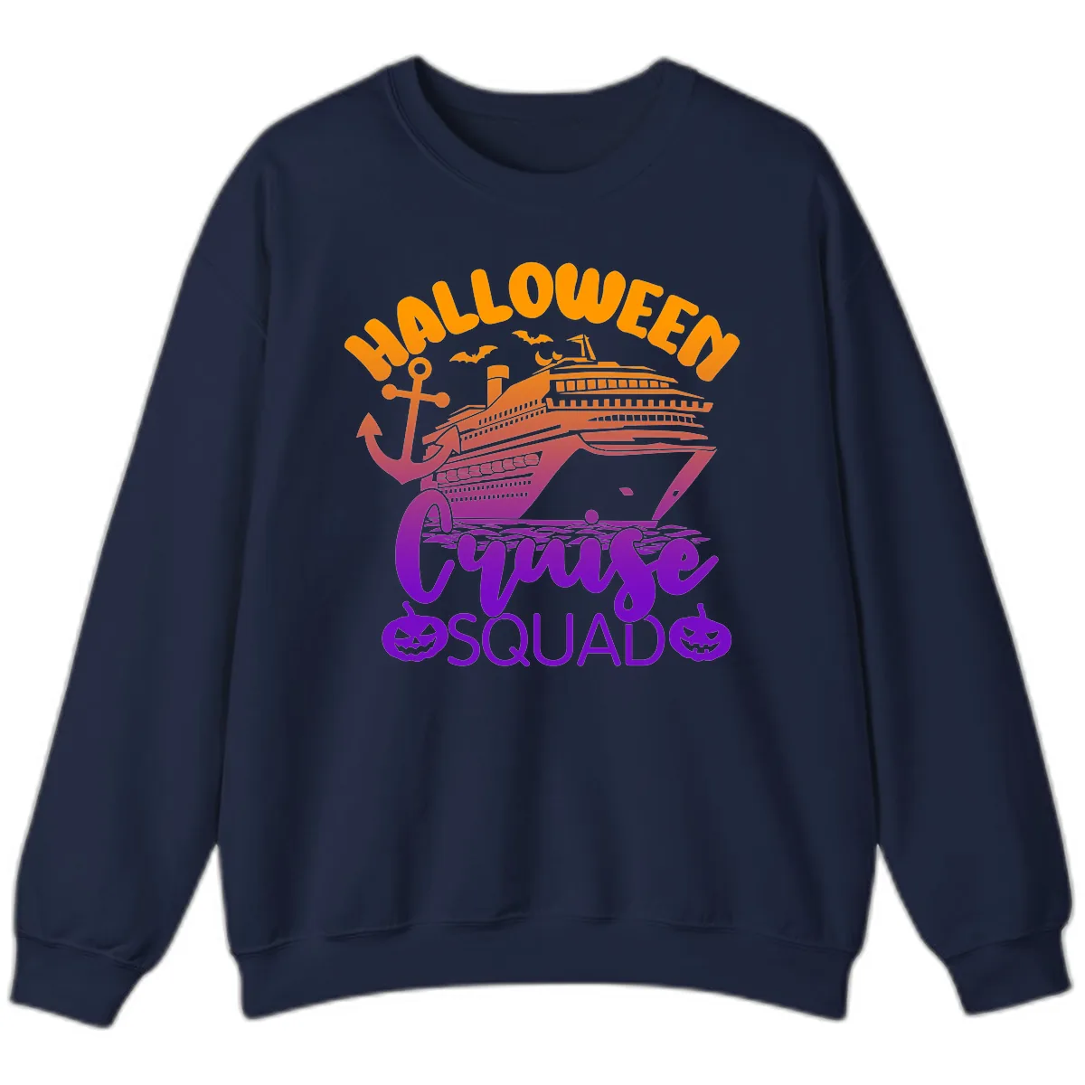 Halloween Cruise Squad Sweatshirt in Navy