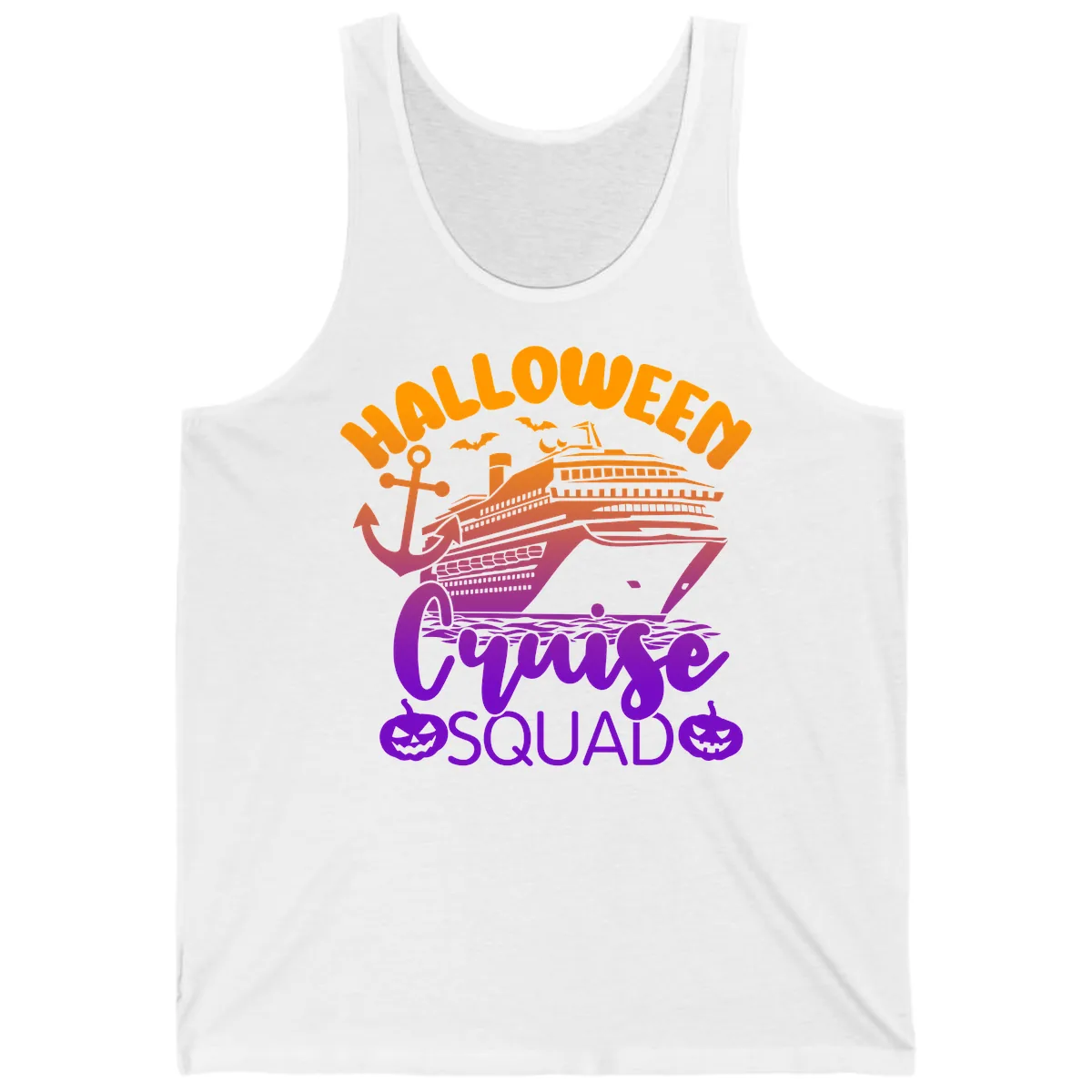 Halloween Cruise Squad Tank in White