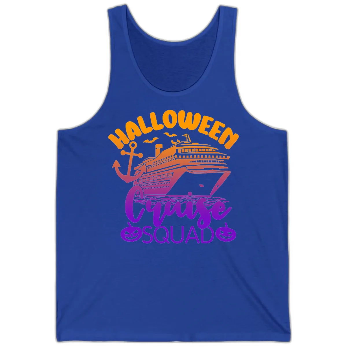 Halloween Cruise Squad Tank in True Royal