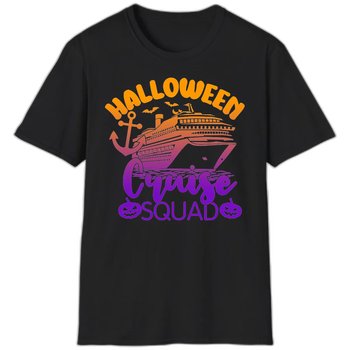 Halloween Cruise Squad T-Shirt in Black