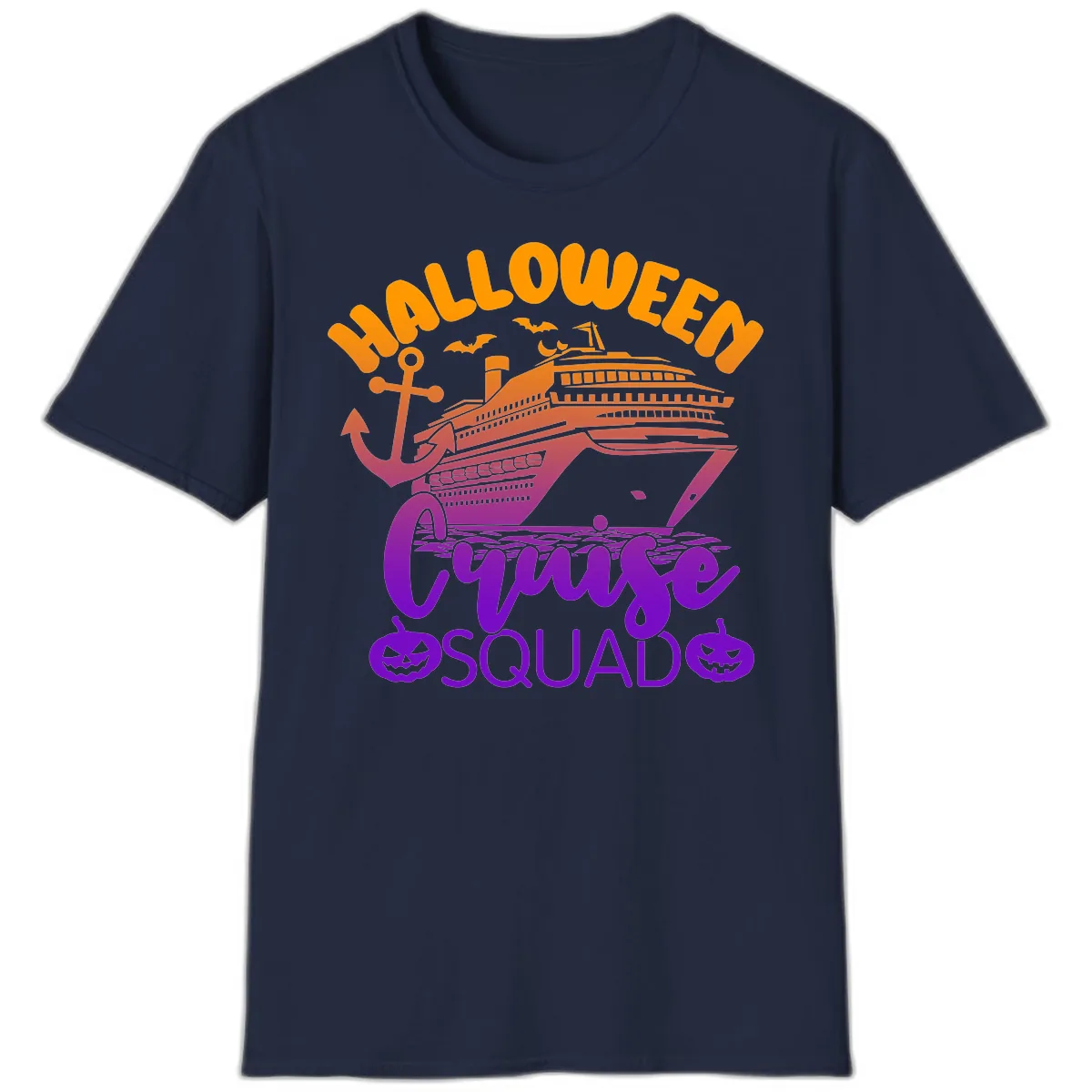 Halloween Cruise Squad T-Shirt in Navy
