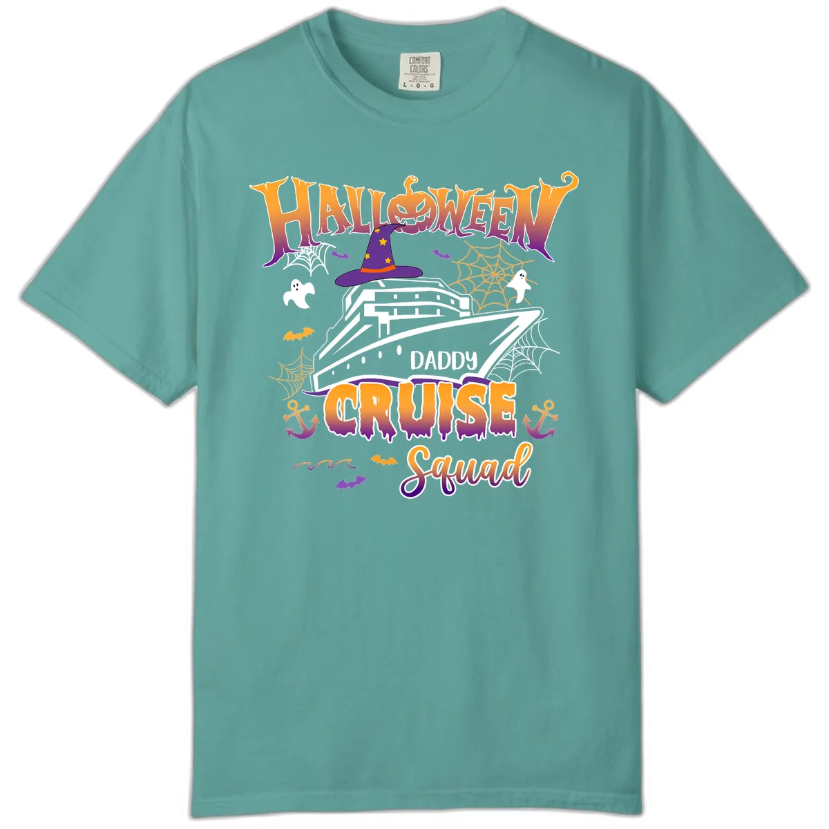 Halloween Daddy Cruise Squad Comfort Color in Seafoam