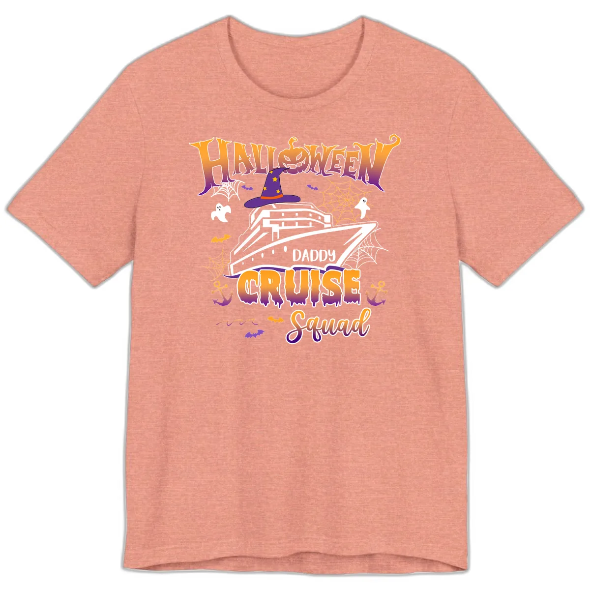 Halloween Daddy Cruise Squad Premium T-Shirt in Heather Sunset