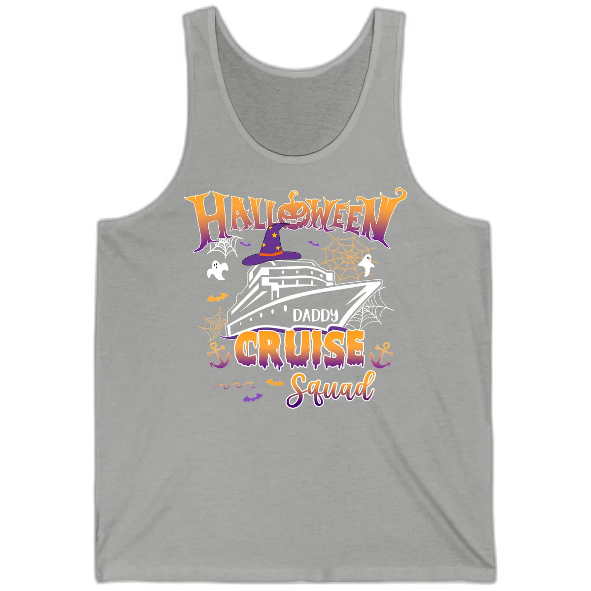 Halloween Daddy Cruise Squad Tank in Athletic Heather