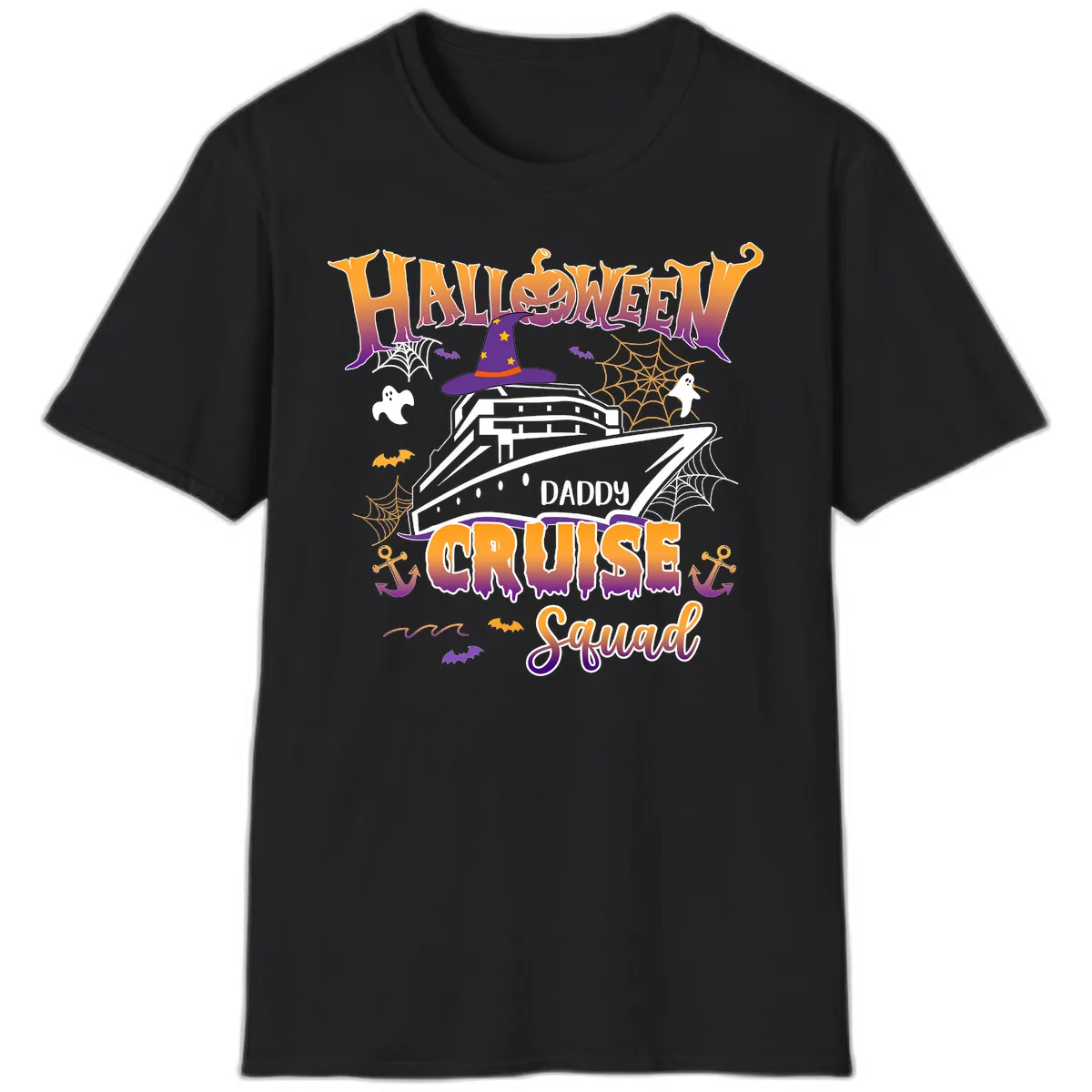 Halloween Daddy Cruise Squad T-Shirt in Black