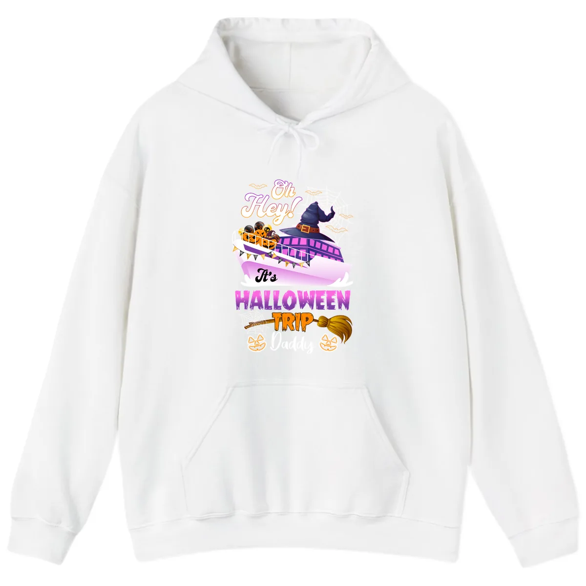 Oh Hey It's Halloween Trip Daddy Hoodie in White
