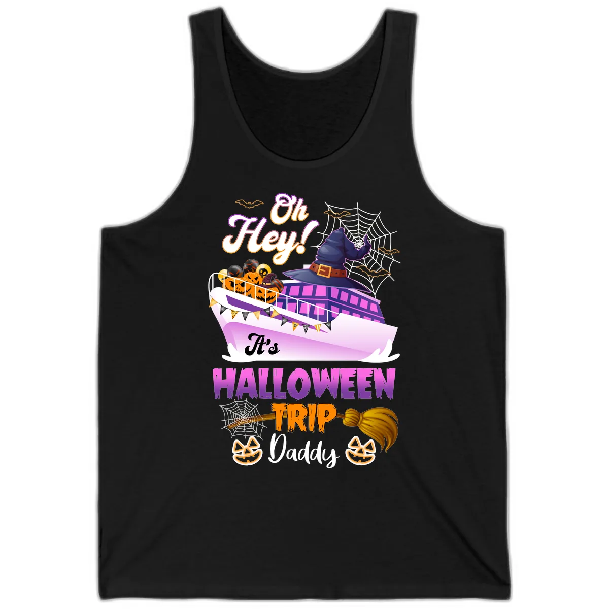 Oh Hey It's Halloween Trip Daddy Tank in Black