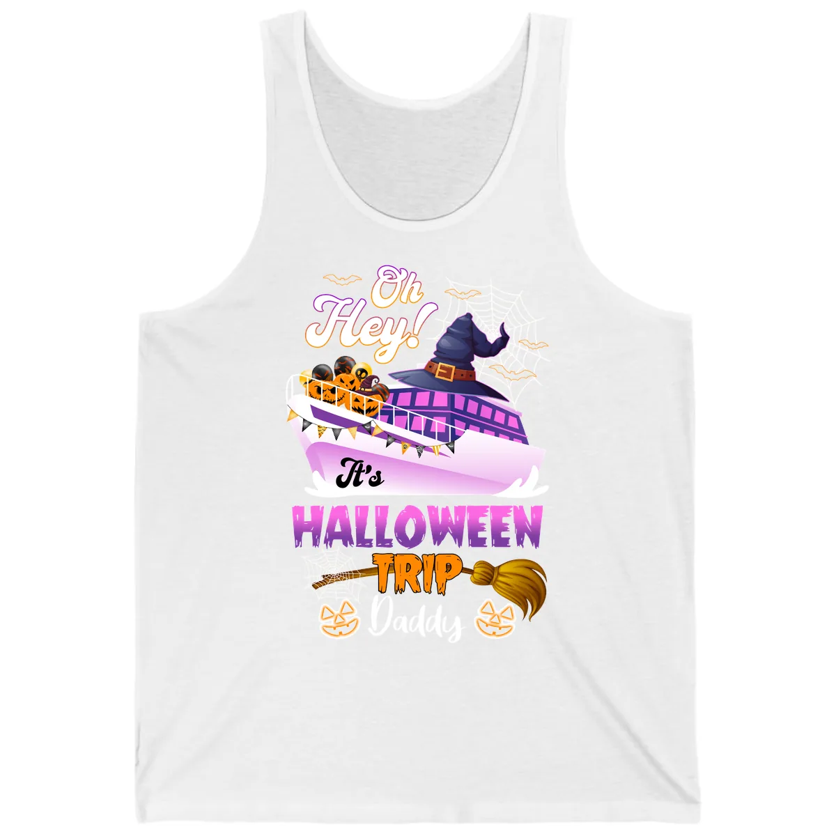 Oh Hey It's Halloween Trip Daddy Tank in White