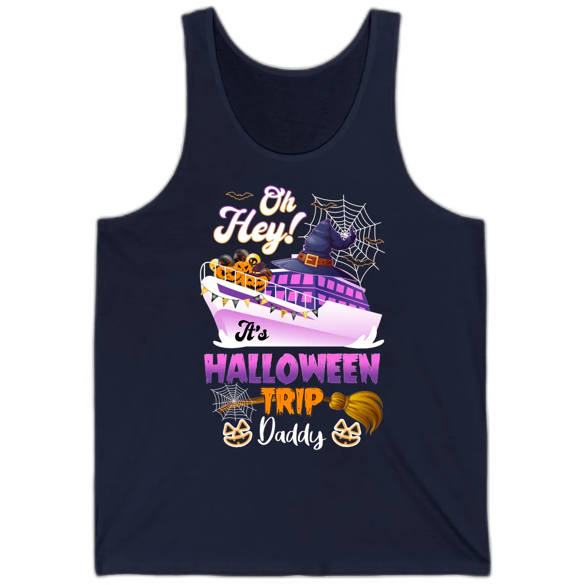 Oh Hey It's Halloween Trip Daddy Tank in Navy