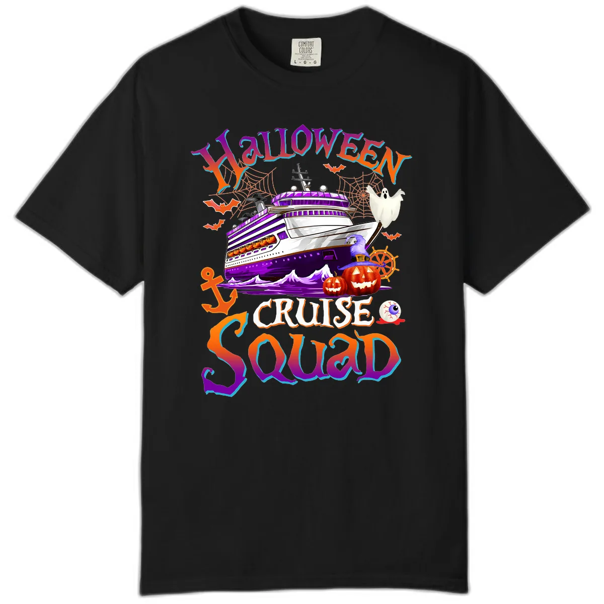 Halloween Cruise Squad Comfort Color in Black
