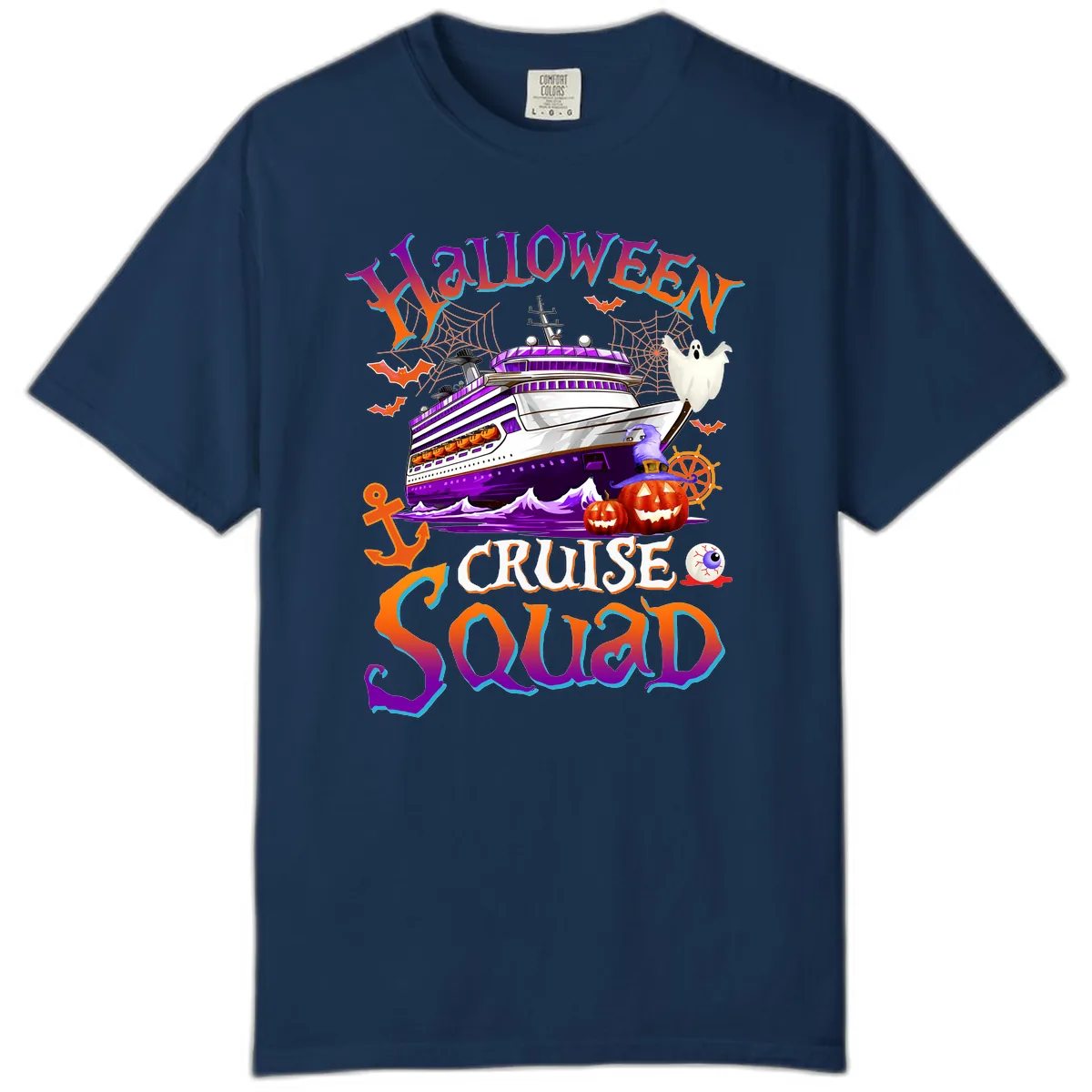 Halloween Cruise Squad Comfort Color in Navy